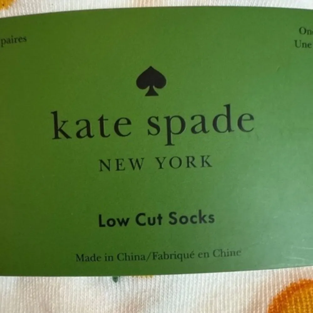 kate spade White Yellow Gray Lemon All Over Print & Solid Low Cut Socks 3 pack